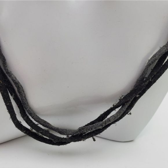 Rustic leather necklace N0535 - Picture 2 of 4